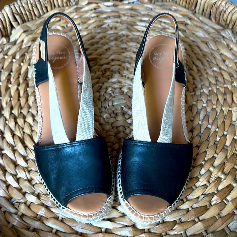 Black Espadrille Sandals from France